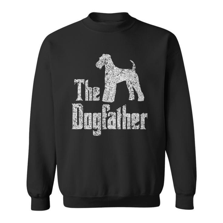 The Dogfather Airedale Terrier Silhouette Funny Dog Sweatshirt
