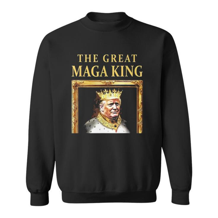 The Great Maga King Trump Portrait Ultra Maga King Sweatshirt