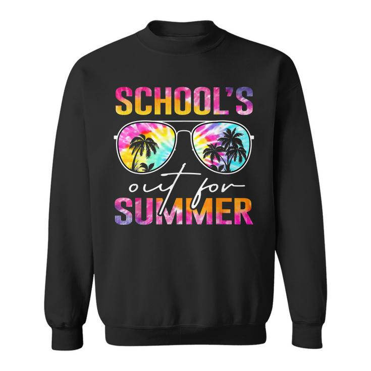 Tie Dye Last Day Of School Schools Out For Summer Teacher  Sweatshirt
