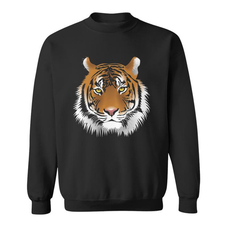 Tiger Face Animal Lover Funny Tigers Zoo Kids Boys Girl Sweatshirt