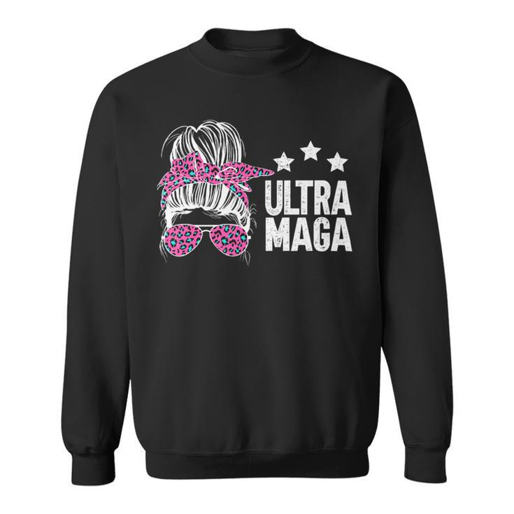 Ultra Maga Messy Bun Sweatshirt