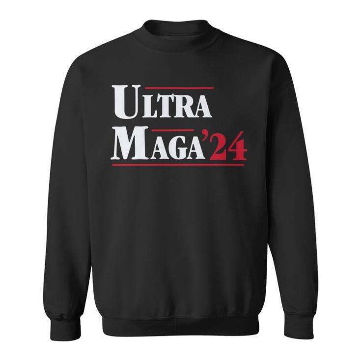 Ultra Maga Retro Style Red And White Text Sweatshirt