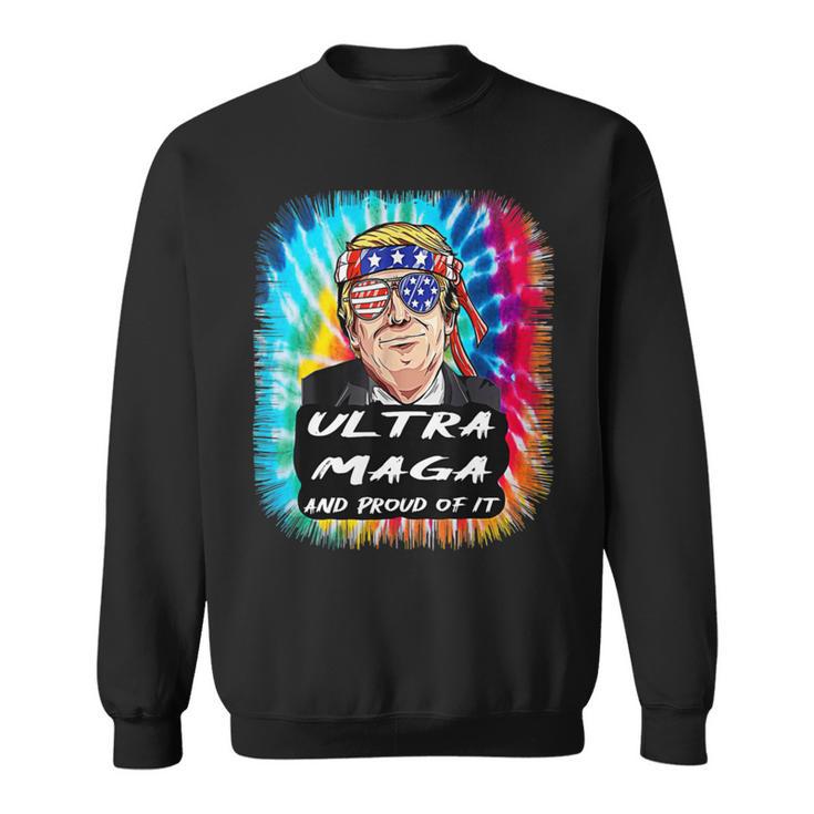 Ultra Maga Trump America Fun Tie Dye  Sweatshirt