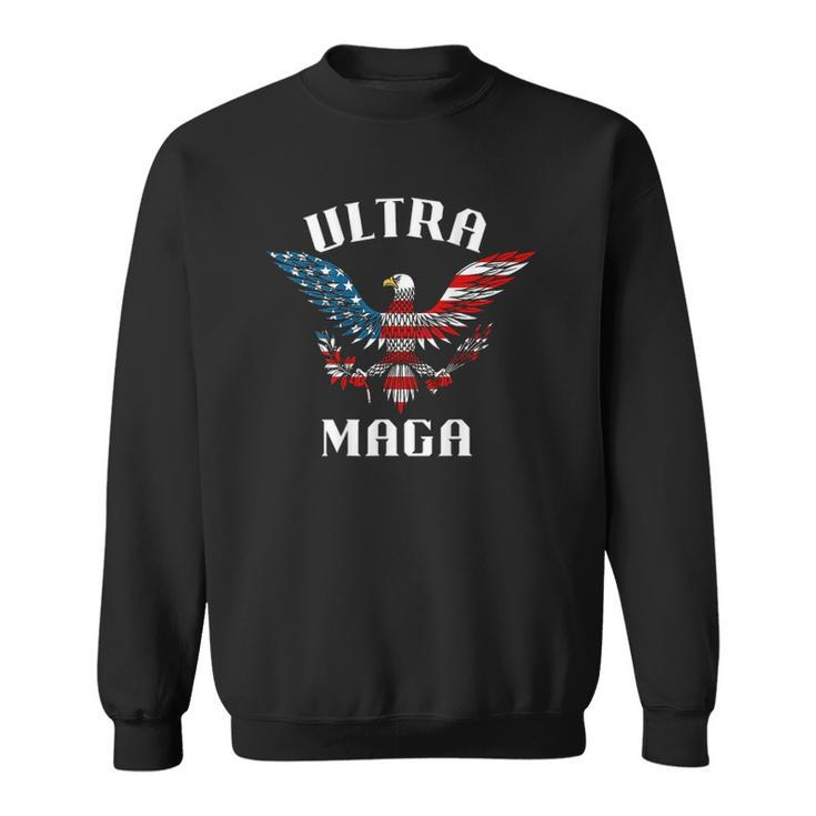 Ultra Mega No Baby Formula Biden Usa Flag Eagle On Back Sweatshirt