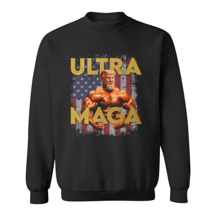 Ultra Mega Proud Ultra Maga Trump 2024 Gift Sweatshirt