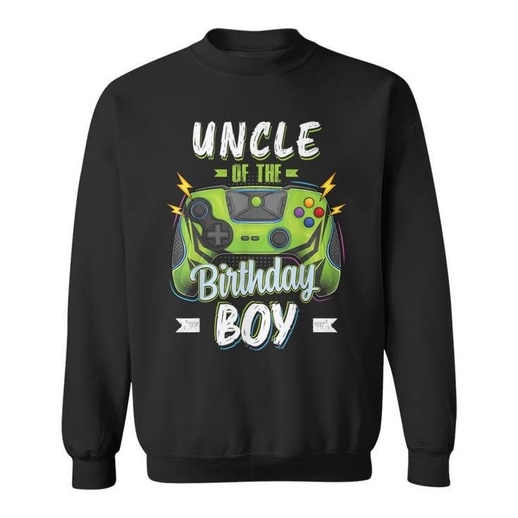Uncle Of The Birthday Boy Matching Family Video Gamer Party  Sweatshirt