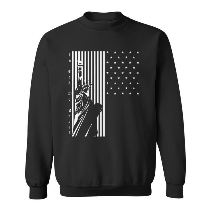 Usa Us Flag Patriotic 4Th Of July America Statue Of Liberty  Sweatshirt