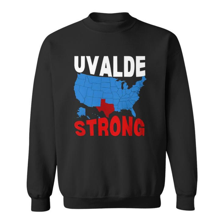 Uvalde Strong Gun Control Now  Pray For Texas Usa Map Sweatshirt