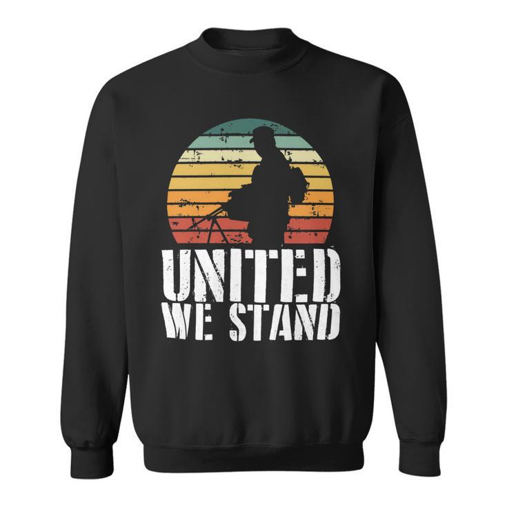 Veteran Veterans Day United We Stand Military Soldier Silhouette 323 Navy Soldier Army Military Sweatshirt