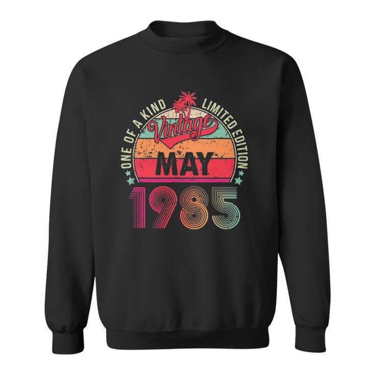 Vintage 37Th Birthday Awesome Since May 1985 Gift Sweatshirt