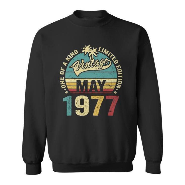 Vintage 45 Years Old May 1977 Decorations 45Th Birthday Sweatshirt