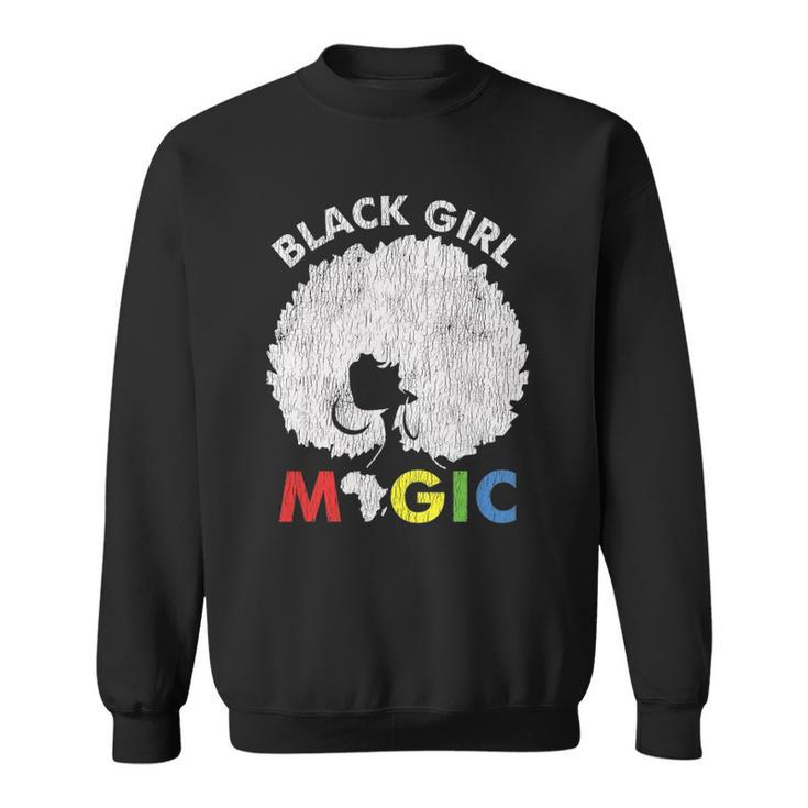 Vintage African Afro Black Girl Magic Pride Melanin Woman Sweatshirt