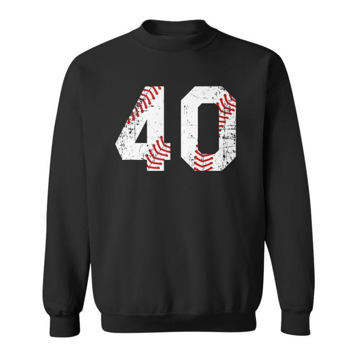 Vintage Baseball 40 Jersey Number Sweatshirt