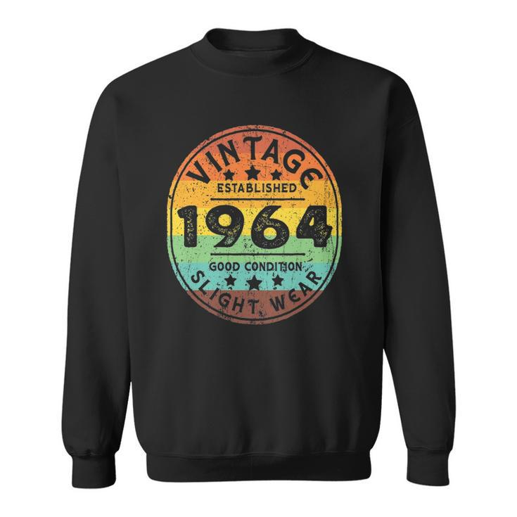 Vintage Established 1964 58Th Birthday Party Retro Men Sweatshirt