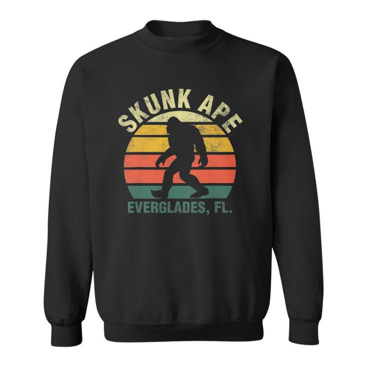 Vintage Retro Skunk Ape Florida Everglades Swamp Bigfoot Sweatshirt