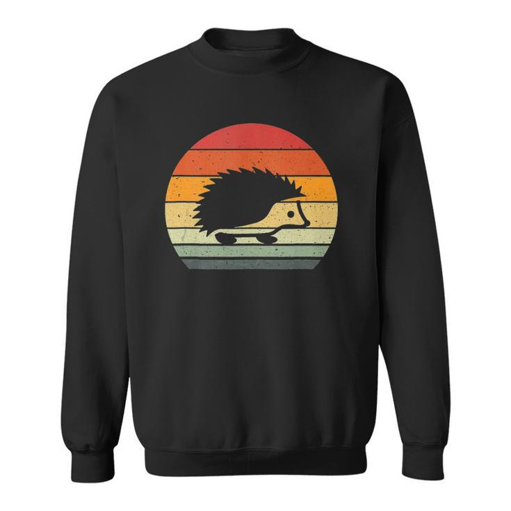 Vintage Retro Sunset Hedgehog Lovers Gift Sweatshirt