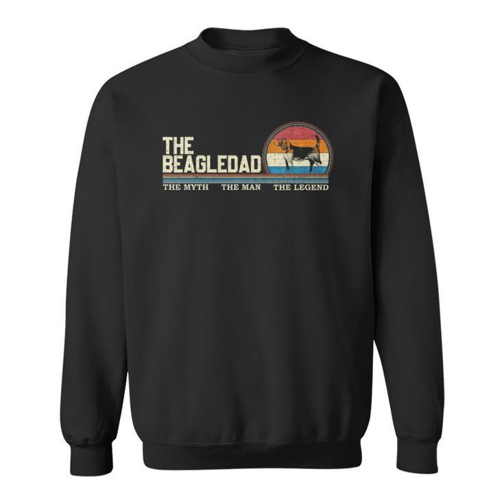 Vintage Retro The Beagle Dog Dad Funny Pet Lover Silhouette Sweatshirt