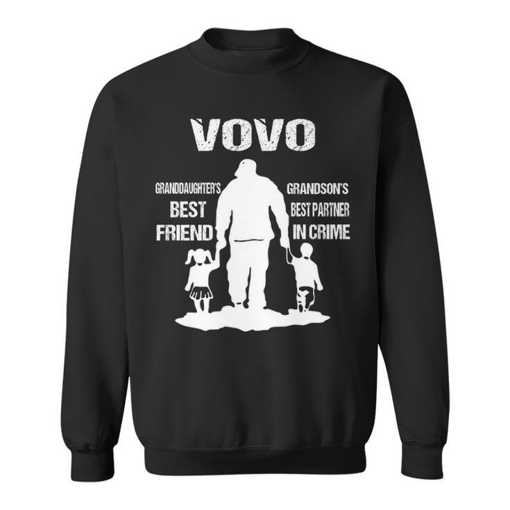 Vovo Grandpa Gift   Vovo Best Friend Best Partner In Crime Sweatshirt