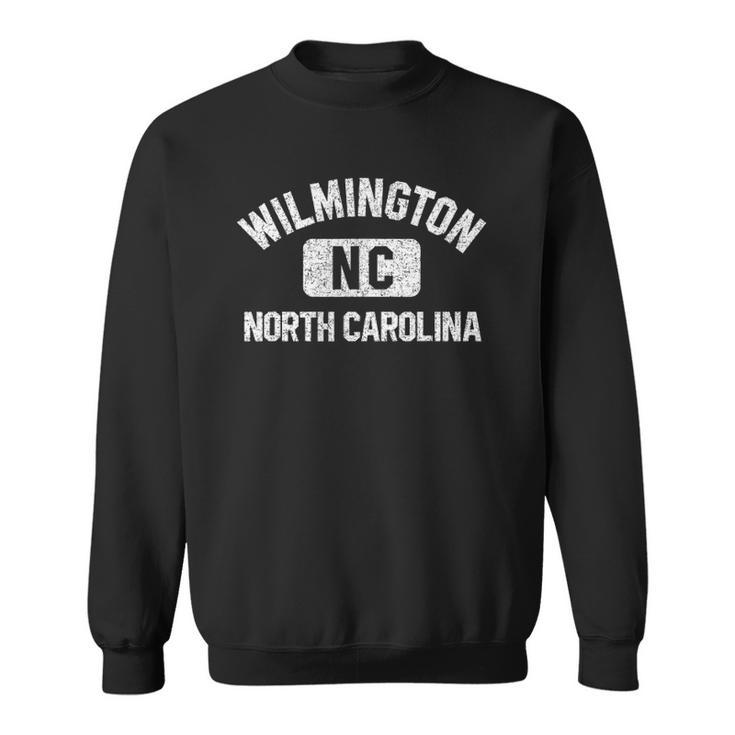 Wilmington Nc Gym Style Pink With Distressed White Print Sweatshirt