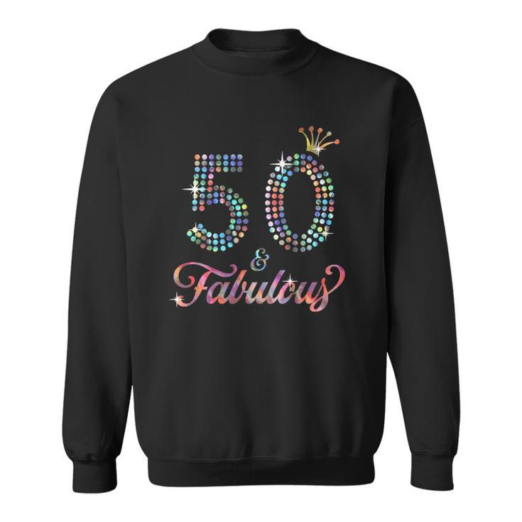 Womens 50 & Fabulous 1972 50Th Celebration For Ladies Sweatshirt