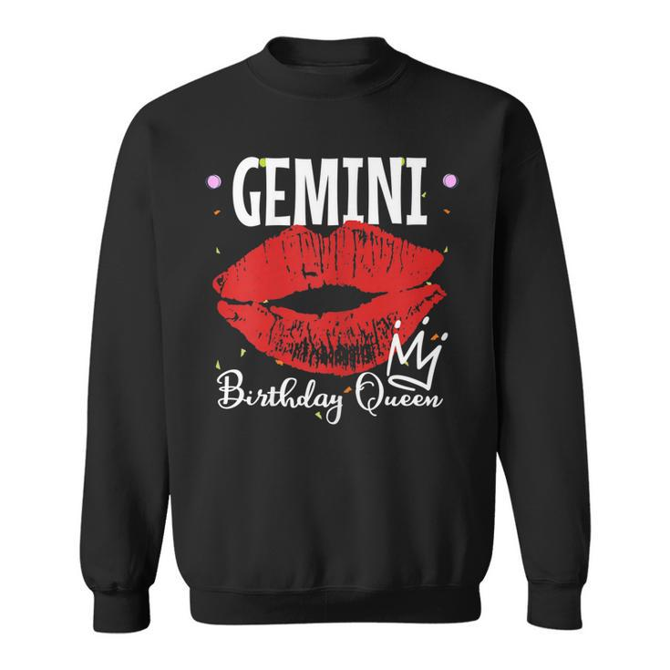 Womens Gemini Birthday Queen  Sweatshirt