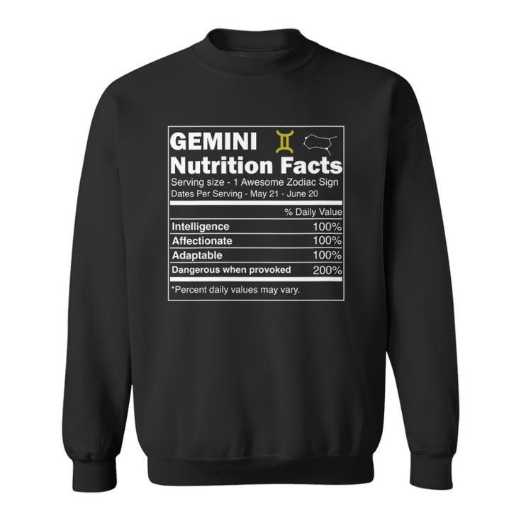 Womens Gemini S Nutrition Astrology Zodiac Sign Horoscope Sweatshirt
