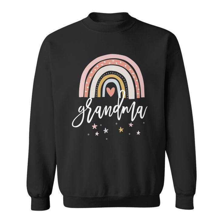 Womens Grandma Boho Rainbow Grandmother Sweatshirt