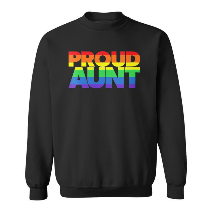 Womens Lgbtq Family Aunt Gay Pride Ally Lgbt Proud Aunt Sweatshirt
