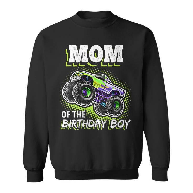 Womens Mom Of The Birthday Boy Monster Truck Birthday Novelty Gift  Sweatshirt