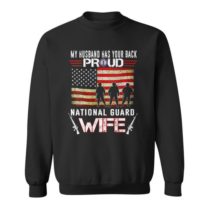 Womens Proud Army National Guard Wife US Military Gift Sweatshirt