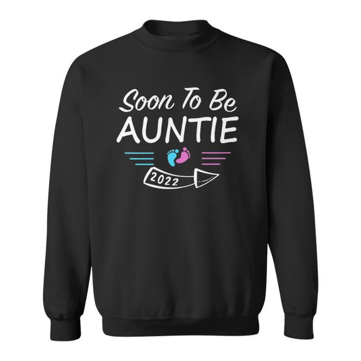 Womens Soon To Be Auntie Est2022 Pregnancy Announcement Gift Sweatshirt