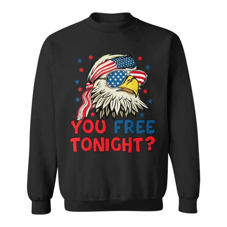 You Free Tonight Bald Eagle Mullet American Flag 4Th Of July  Sweatshirt