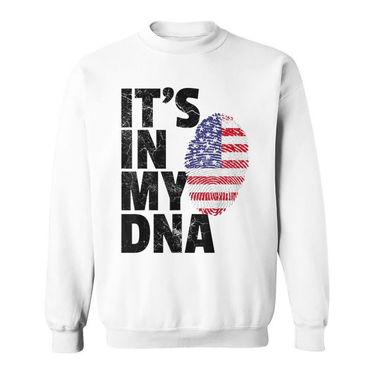 4Th Of July American Pride Its In My Dna Usa Flag Mens Dad  Sweatshirt