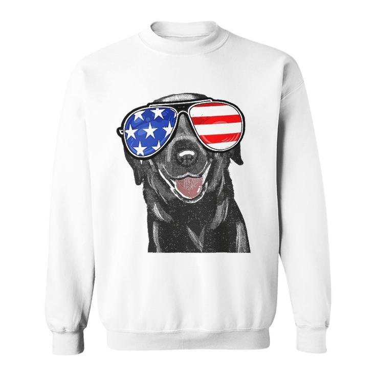 4Th Of July Funny Black Lab Dog American Love Sweatshirt