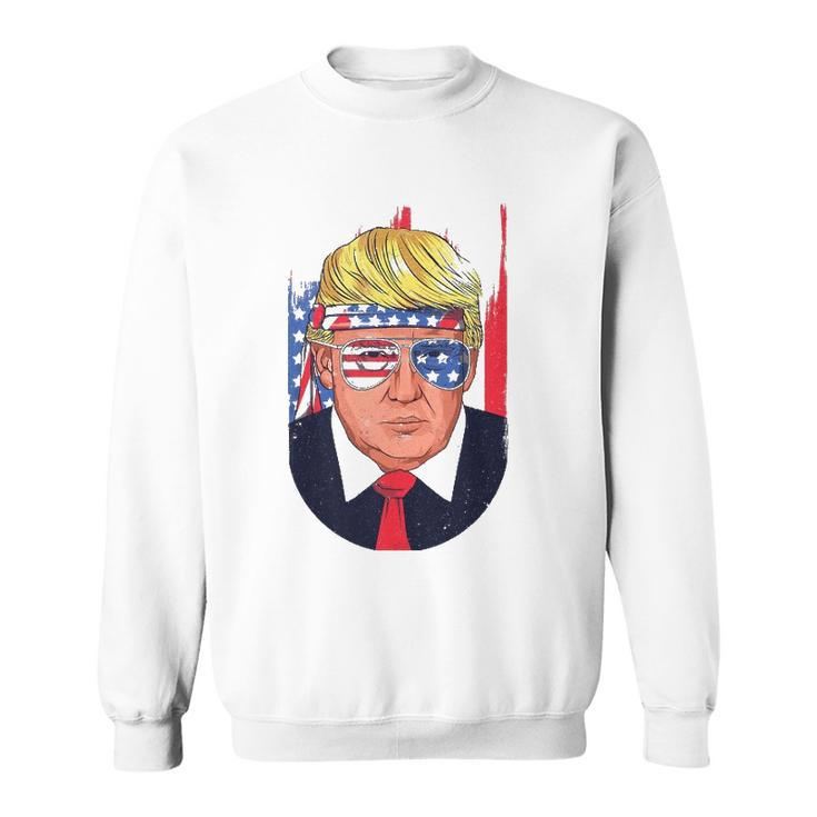 4Th Of July Usa Donald Trump Funny Patriotic American Gift  Sweatshirt