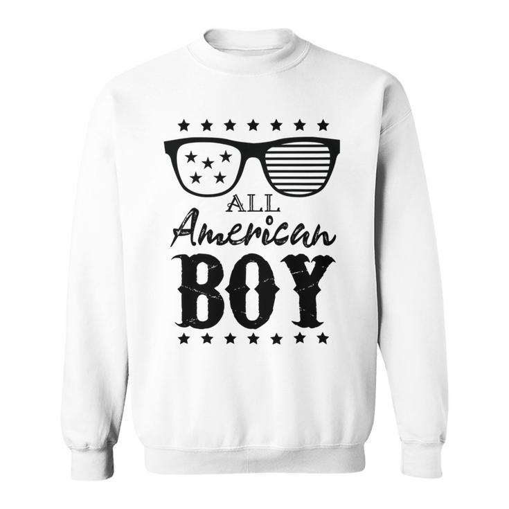 All American Boy 4Th Of July Boys Kids Sunglasses Family  Sweatshirt