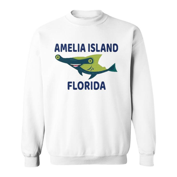 Amelia Island Florida Shark Themed Sweatshirt
