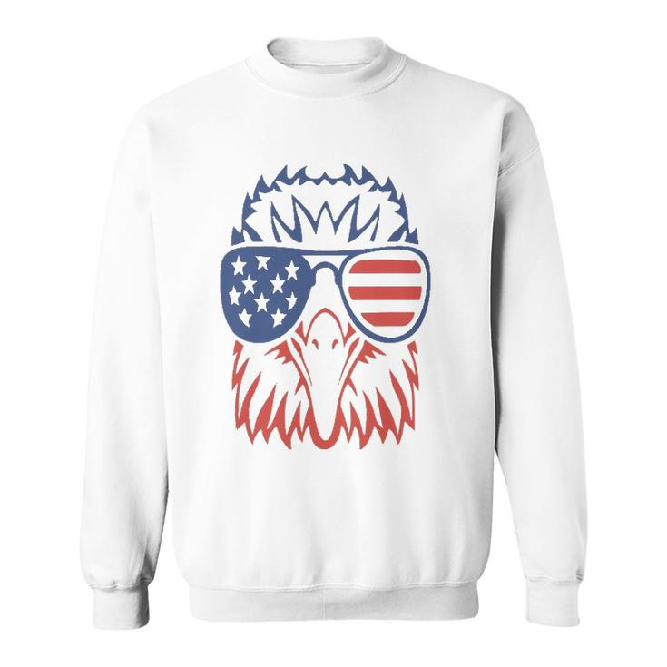 American Flag Eagle 4Th Of July Usa Sunglasses Patriotic Sweatshirt