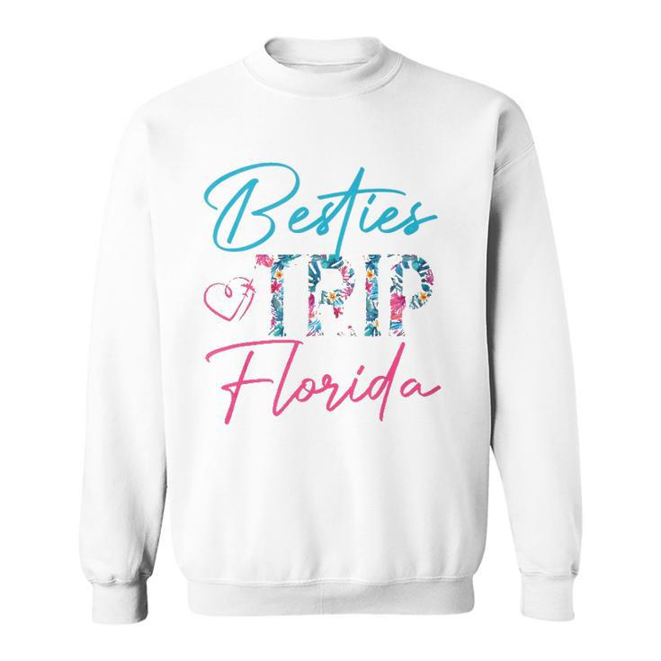 Besties Trip Florida Vacation Matching Best Friend Sweatshirt - Thegiftio