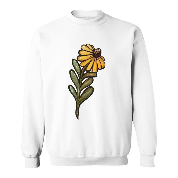 Black Eyed Susan Flower Daisy Spring Art Flower Sweatshirt