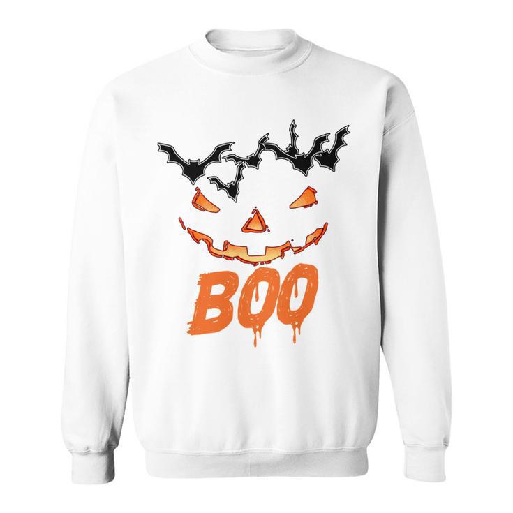 Boo Scary Pumpkin Face Sweatshirt