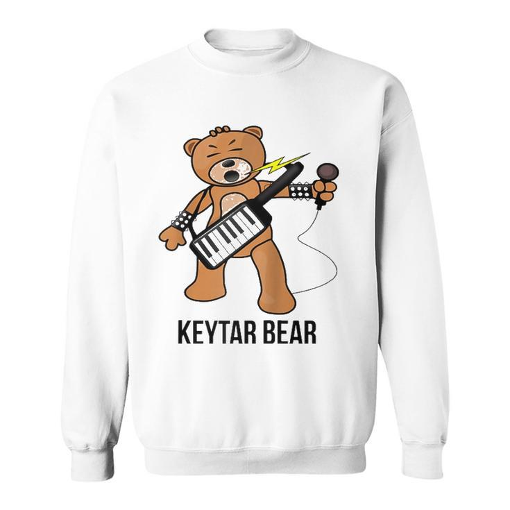 Boston Keytar Bear Street Performer Keyboard Playing Gift Raglan Baseball Tee Sweatshirt