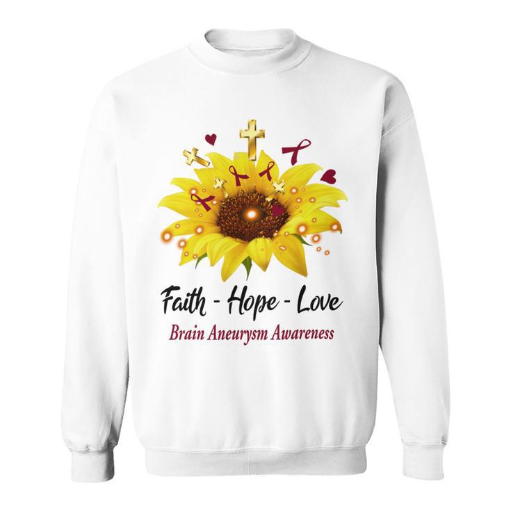 Brain Aneurysm Awareness Faith Hope Love Sweatshirt