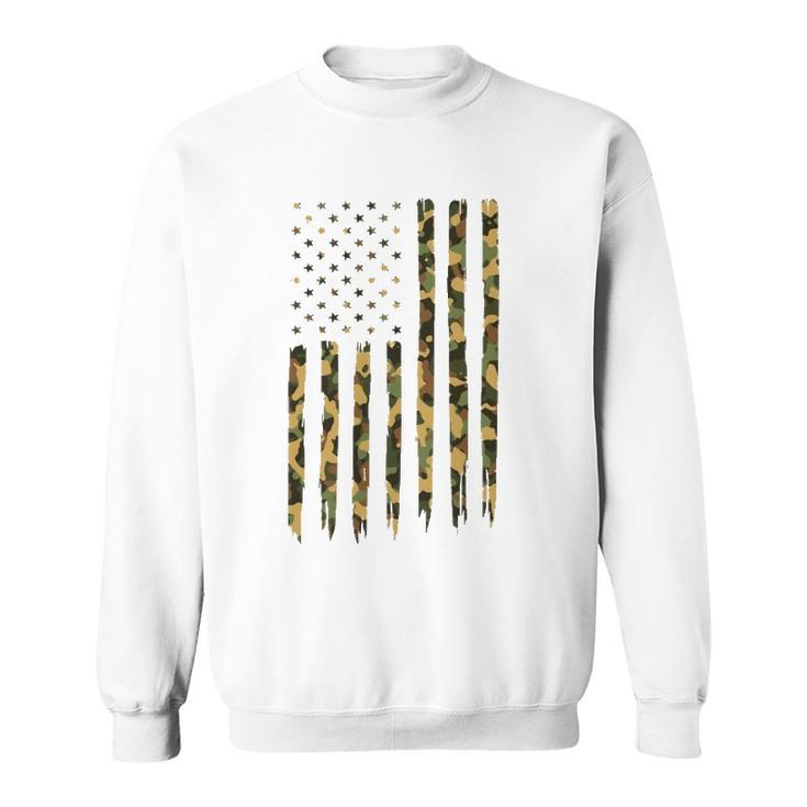 Camo American Flag - Vintage American Flag  Sweatshirt