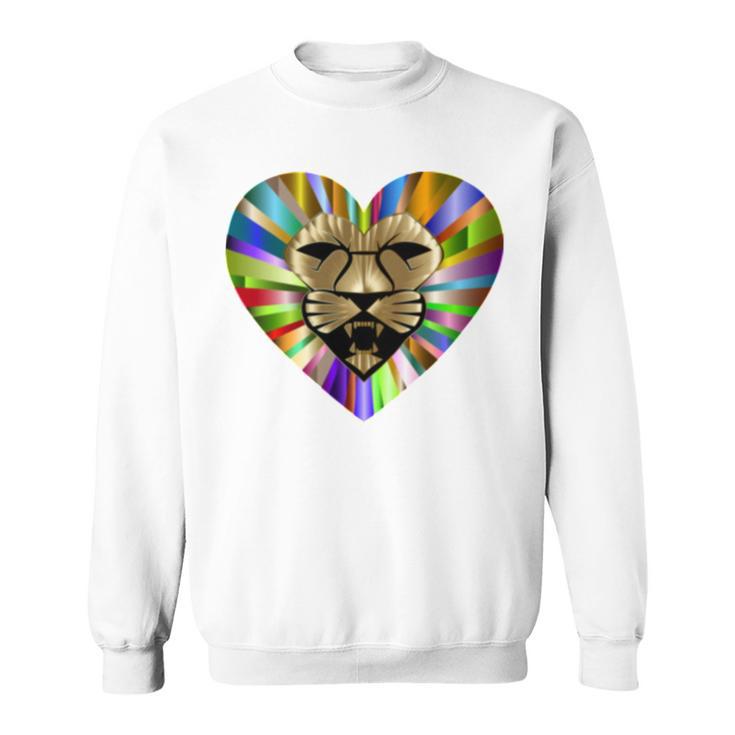 Colored Lion Heart Sweatshirt