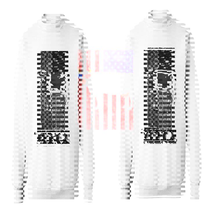 Cow Merica 4Th Of July Patriotic American  Sweatshirt