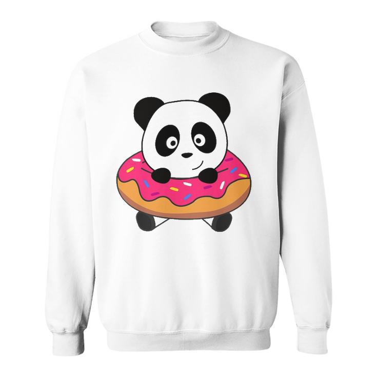 Cute Panda Bear Pandas Donut Sprinkles Sweatshirt