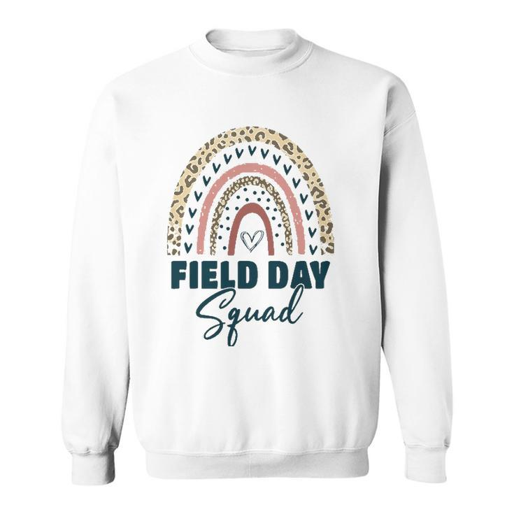 Cute Rainbow Field Squad Last Day Of School Field Leopard Sweatshirt