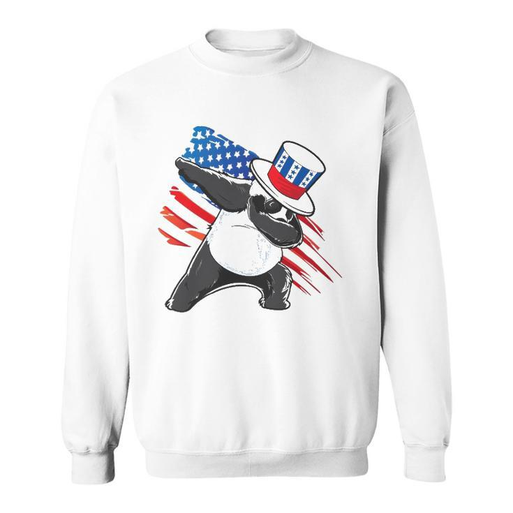Dabbing Uncle Sam Panda 4Th Of July Sweatshirt