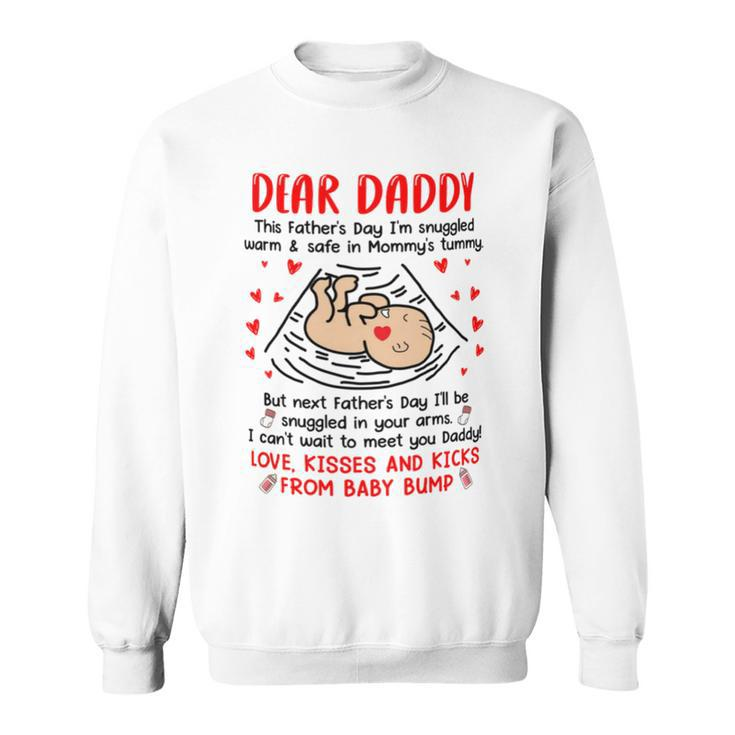 Dear Daddy I Cant Wait To Meet You Fathers Day Mug Sweatshirt